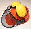Waldarbeiter-Helm mit Visier und Gehörschutz